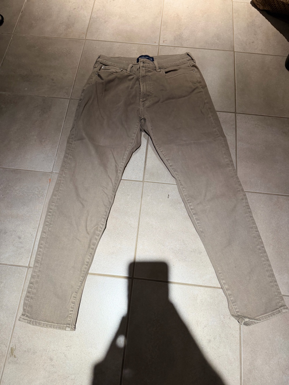 Abercrombie & Fitch Men's Jean Pants in Taupe